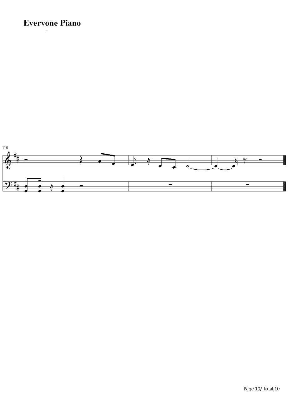 Live While We're Young钢琴谱-OneDirection10