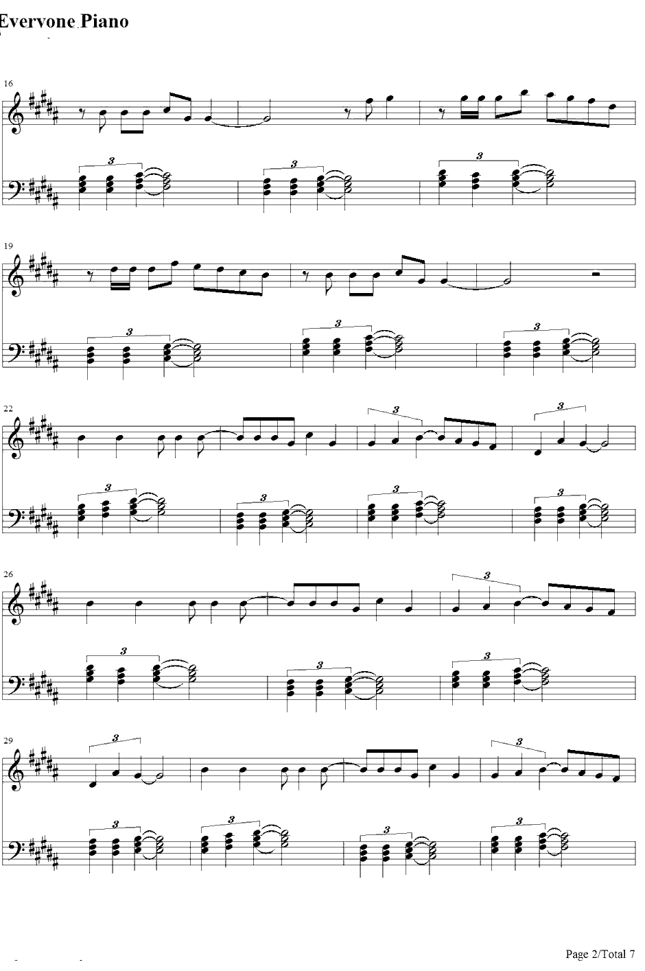 Your Body钢琴谱-ChristinaAguilera2