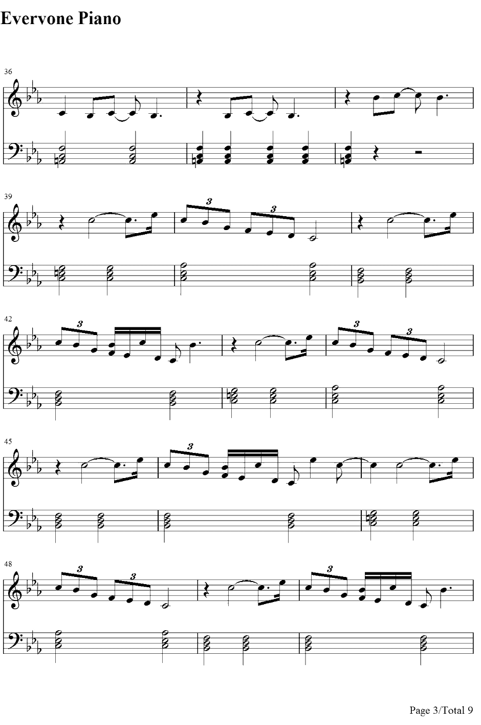 Empire钢琴谱-Shakira3