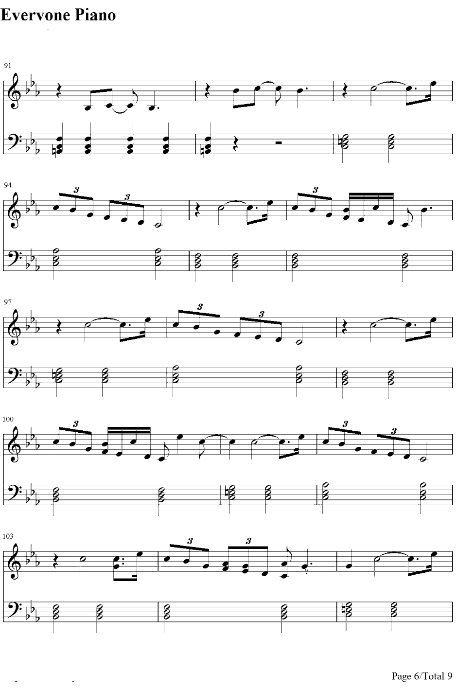 Empire钢琴谱-Shakira6