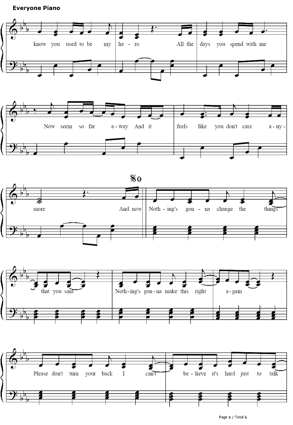 Perfect钢琴谱-SimplePlan4