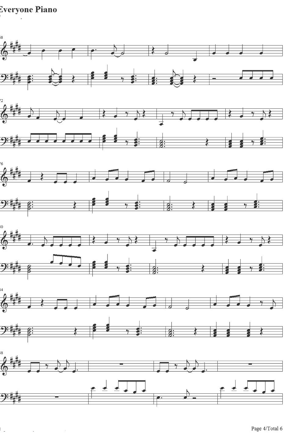 KissYou钢琴谱-OneDirection4