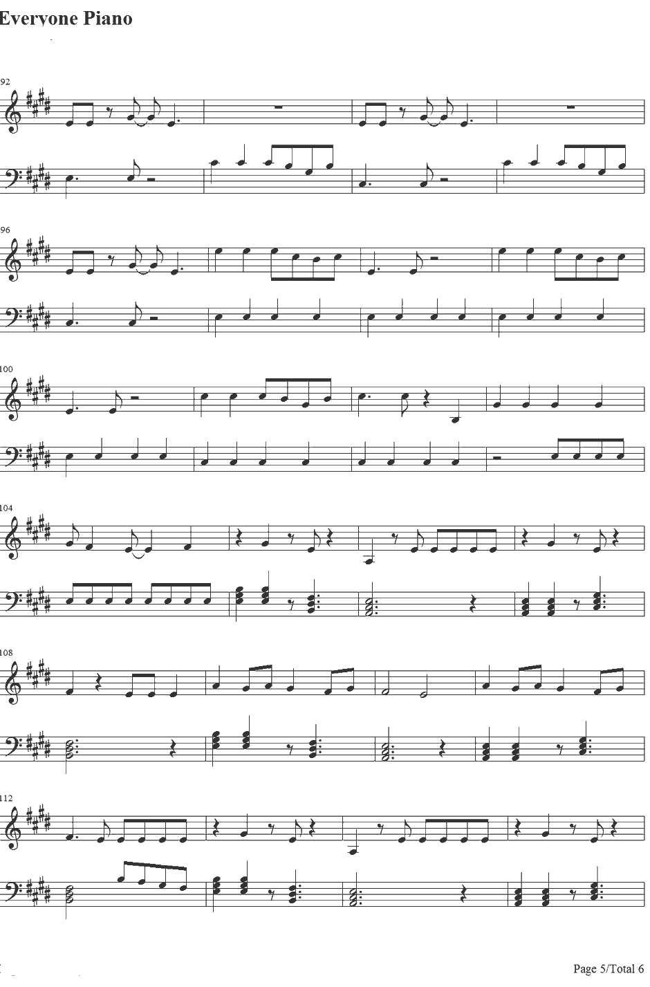 KissYou钢琴谱-OneDirection5