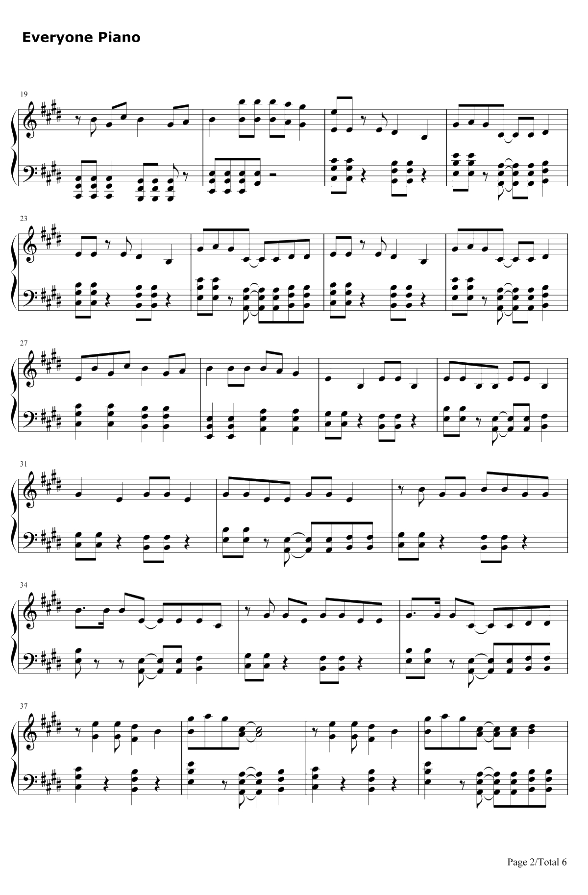 DieYoung钢琴谱-Kesha2