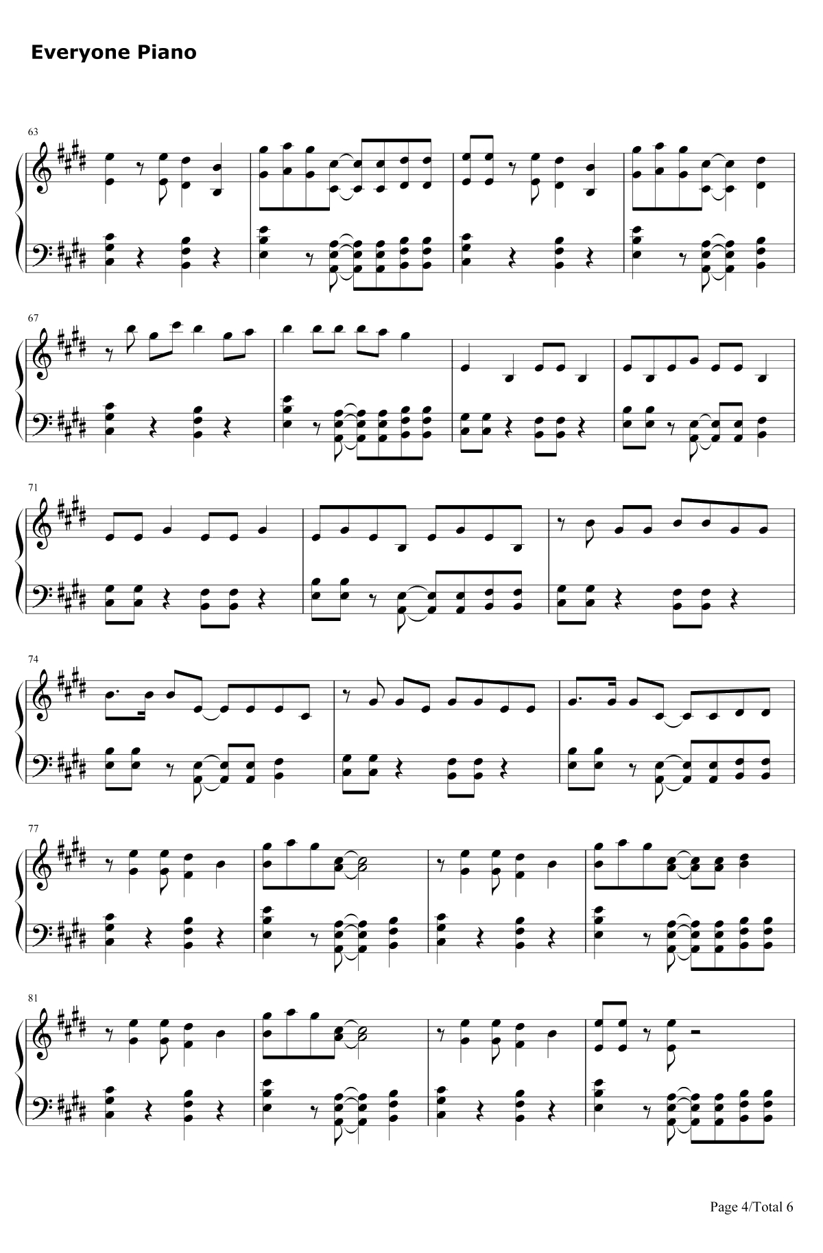 DieYoung钢琴谱-Kesha4