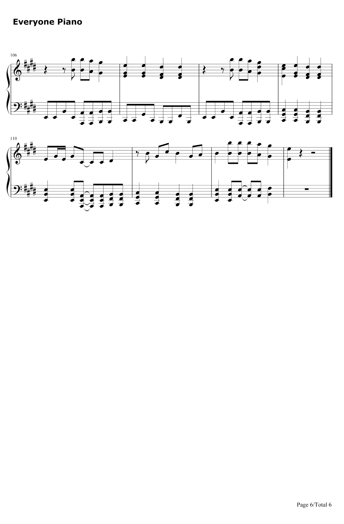 DieYoung钢琴谱-Kesha6