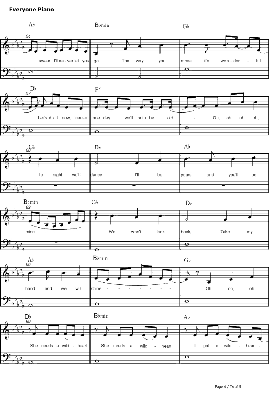 Wild Heart钢琴谱-TheVamps4