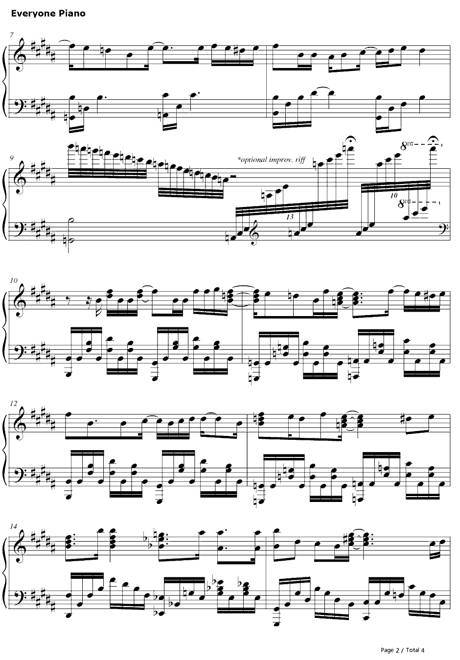 Sparkling Daydream钢琴谱-ZAQ-中二病でも恋がしたい!OP2