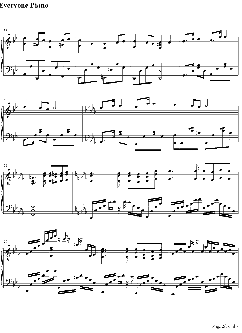 空は高く风は歌う钢琴谱-春奈るな-Fate／ZeroED22