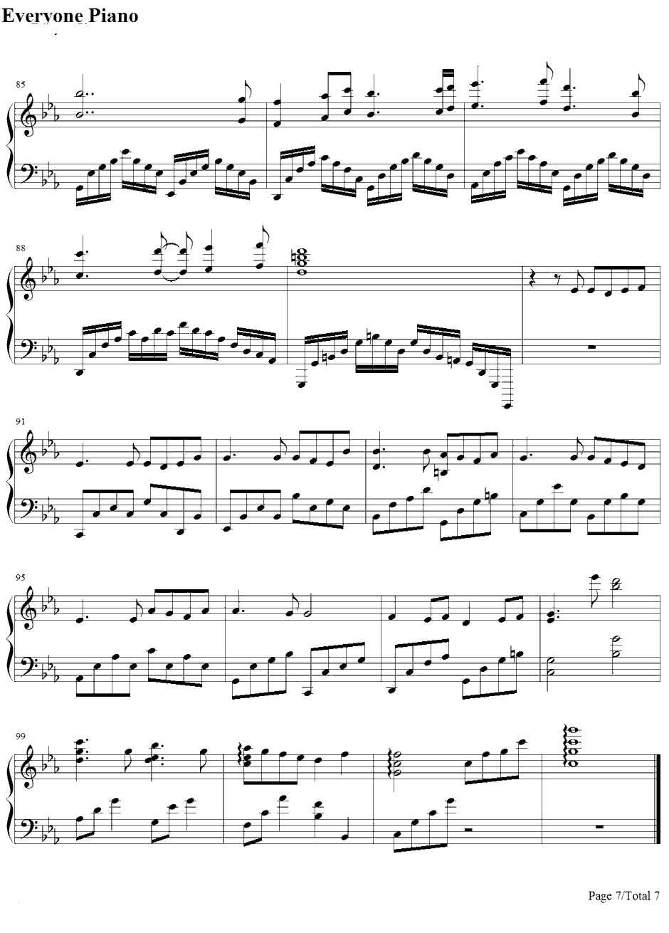 空は高く风は歌う钢琴谱-春奈るな-Fate／ZeroED27