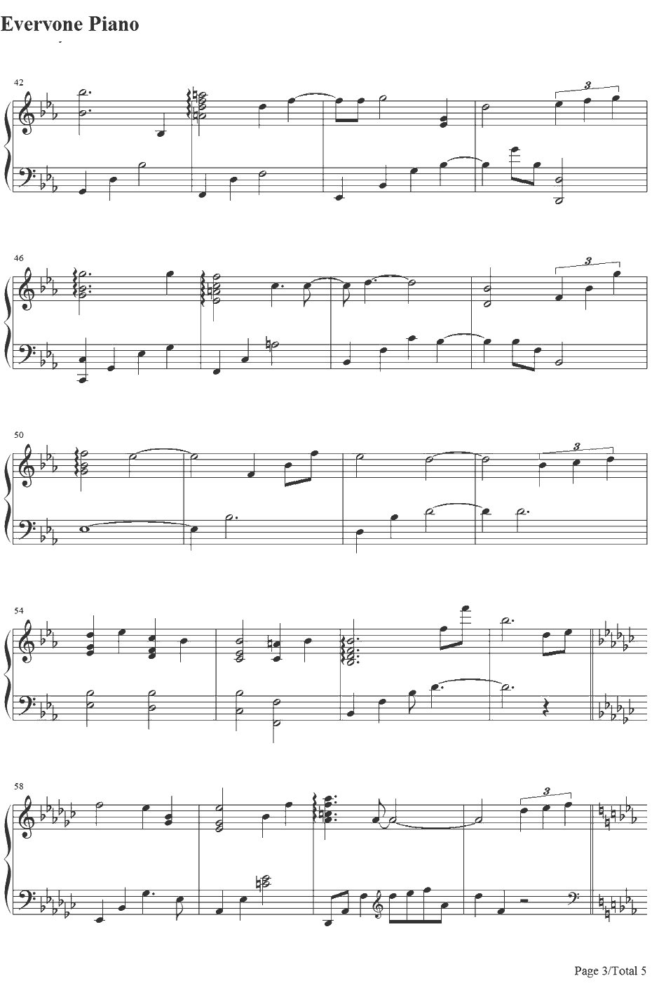 さよならは言わない钢琴谱-小田和正-不要说再见-小田和正3