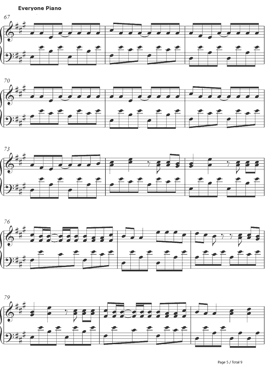 Don't Matter钢琴谱-Akon5