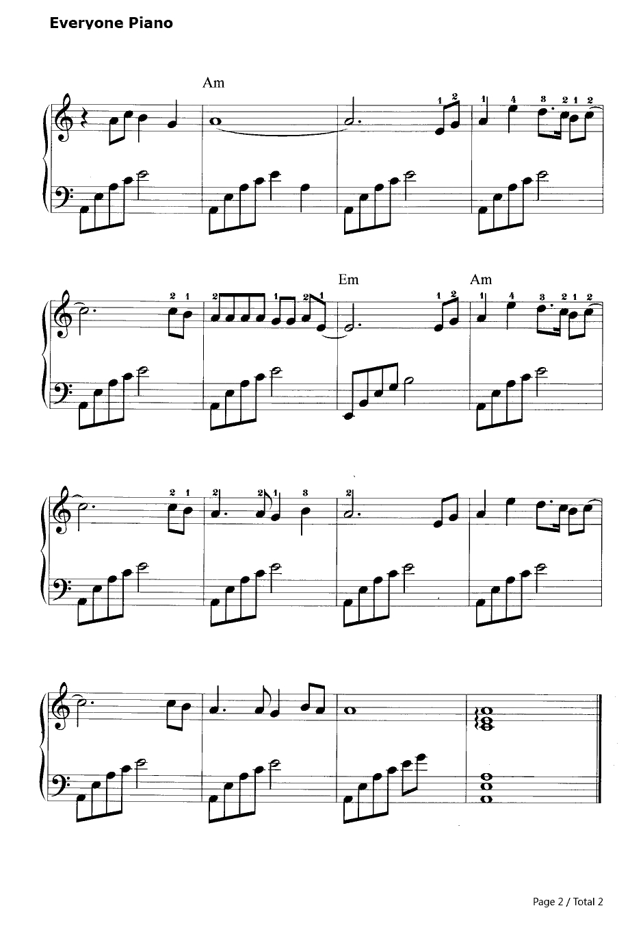 心语星愿钢琴谱-张柏芝-心语星愿2