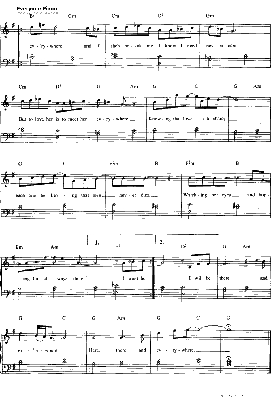 Here There and Everywhere钢琴谱-TheBeatles2