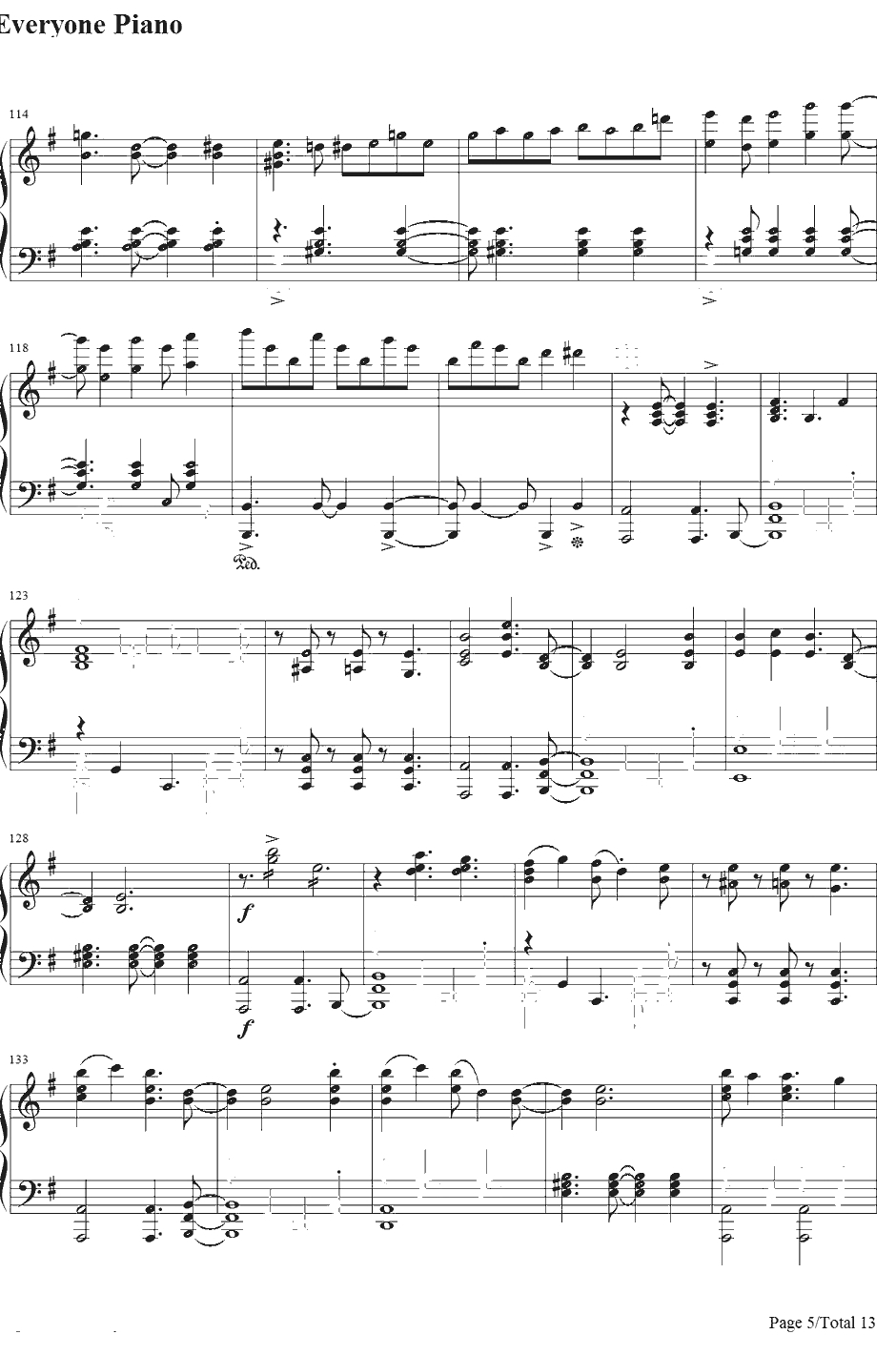 右肩の蝶钢琴谱-镜音双子镜音リン?レン-镜音双子5