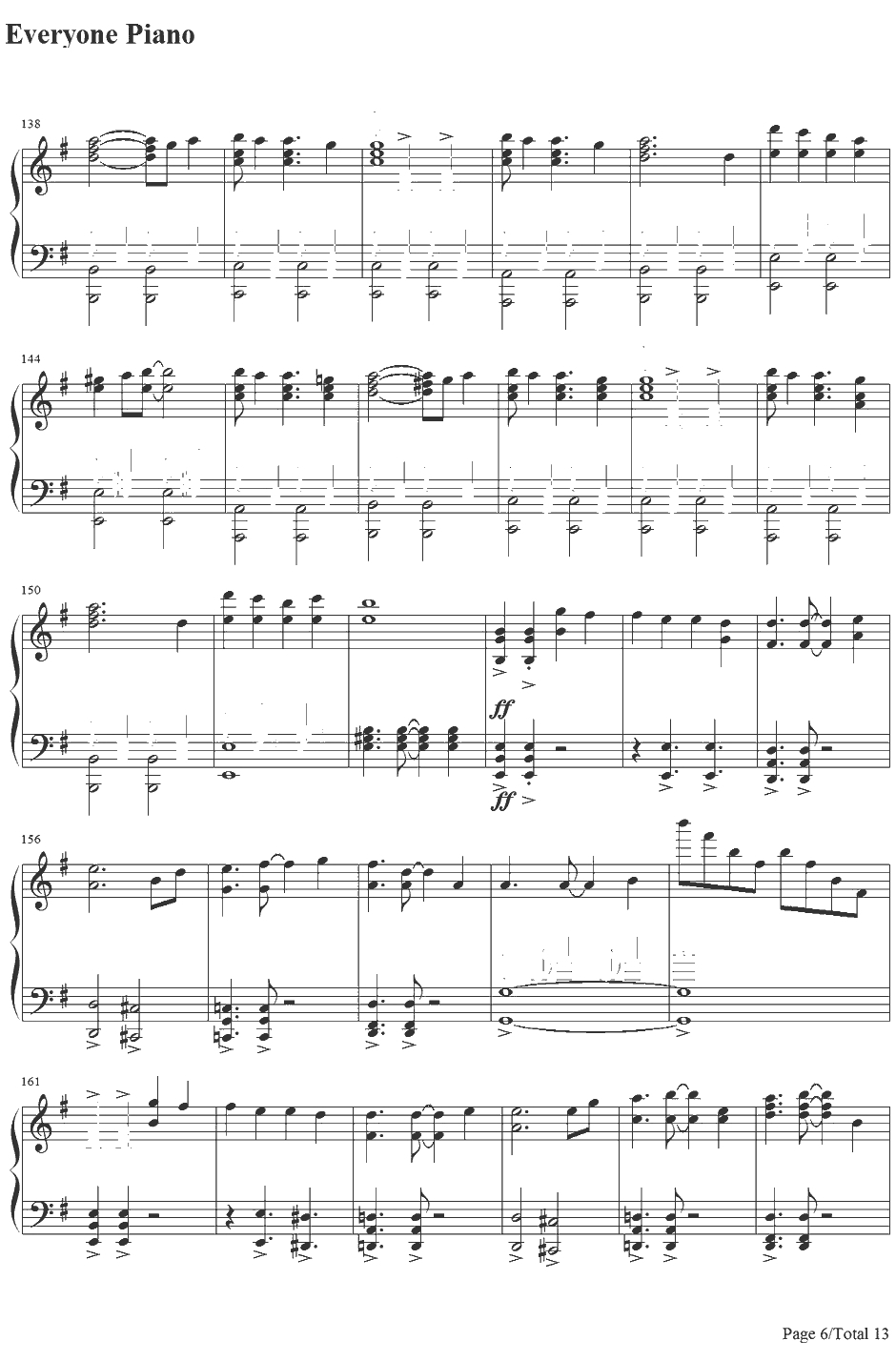 右肩の蝶钢琴谱-镜音双子镜音リン?レン-镜音双子6