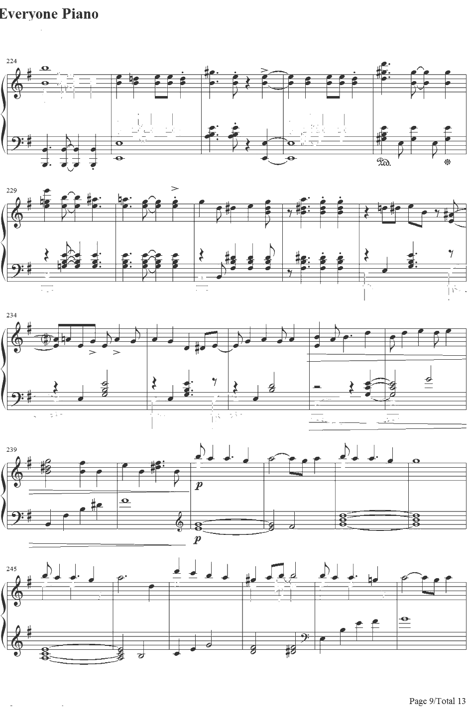 右肩の蝶钢琴谱-镜音双子镜音リン?レン-镜音双子9