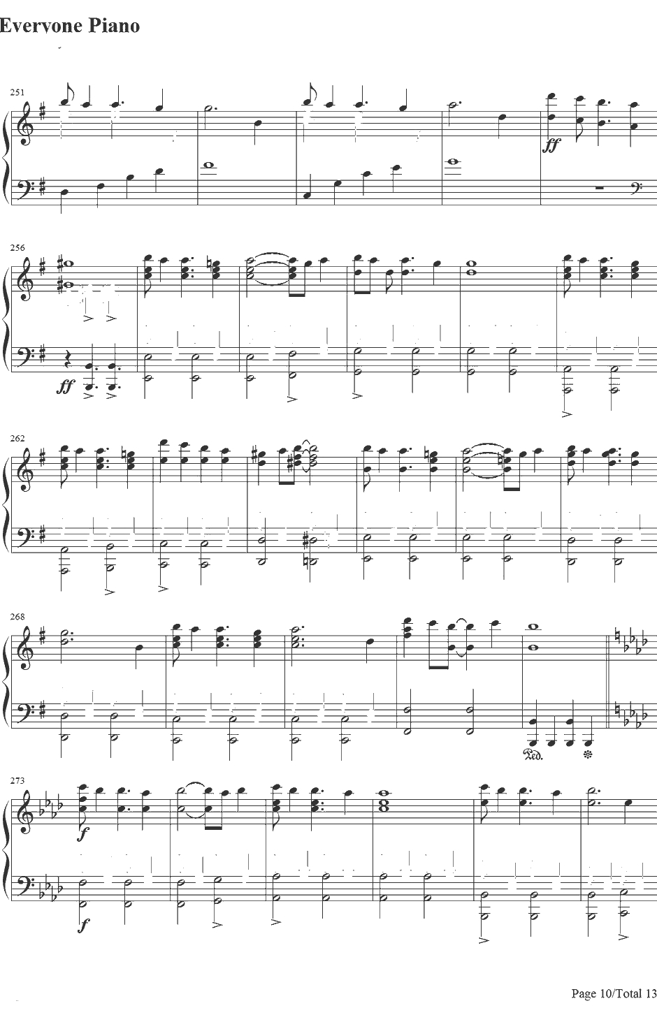 右肩の蝶钢琴谱-镜音双子镜音リン?レン-镜音双子10