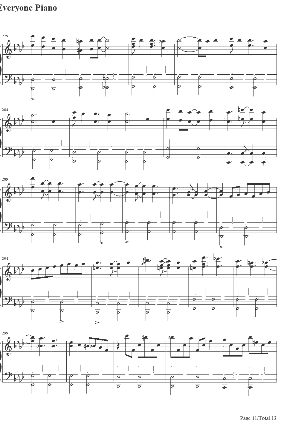 右肩の蝶钢琴谱-镜音双子镜音リン?レン-镜音双子11