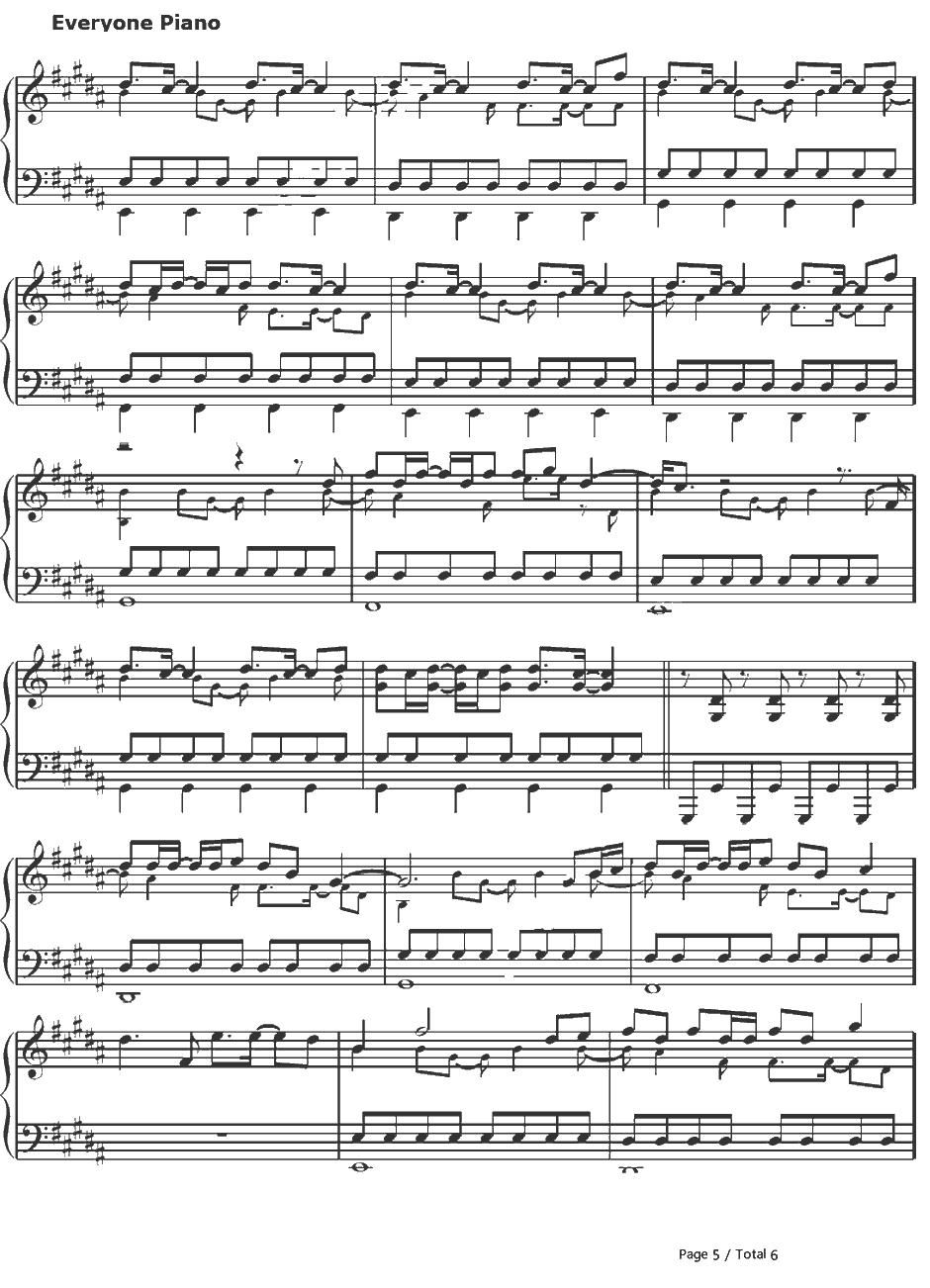 Play Hard钢琴谱-DavidGuettafeat.NeYo&Akon5