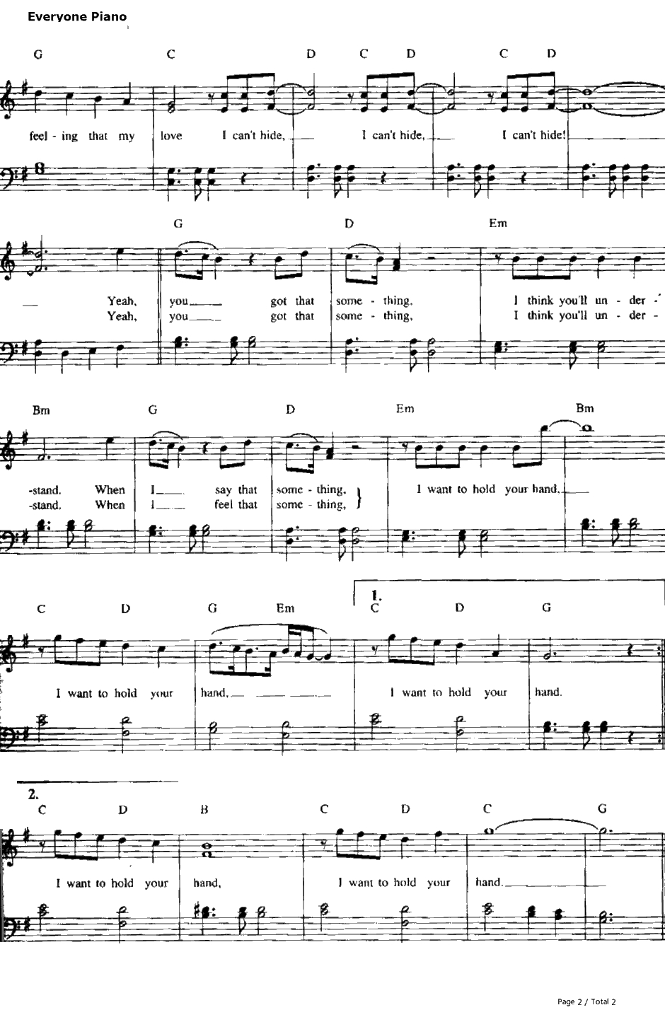 I Want to Hold Your Hand钢琴谱-TheBeatles2