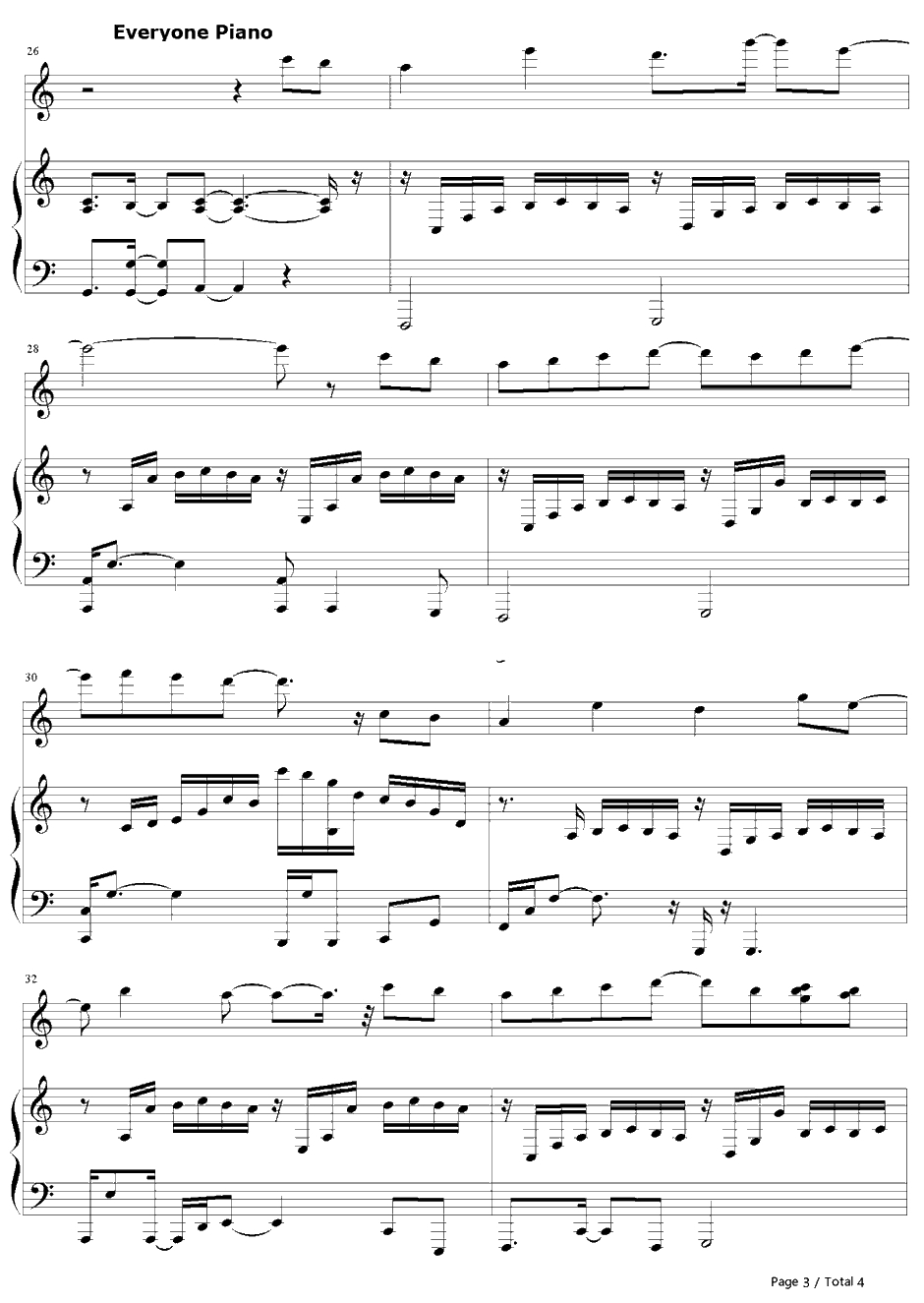 不死之身钢琴谱-林俊杰3