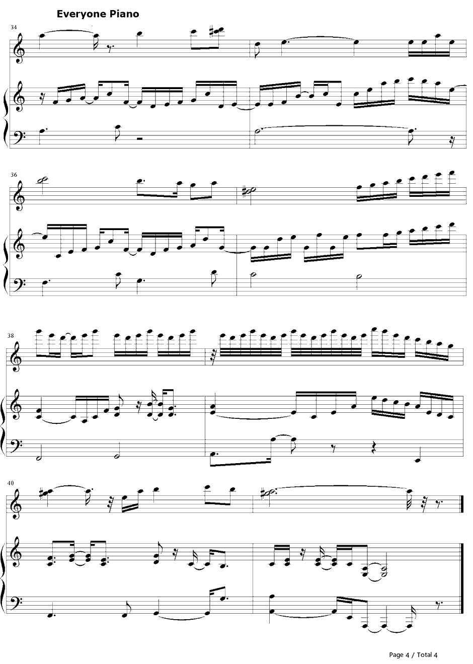 不死之身钢琴谱-林俊杰4