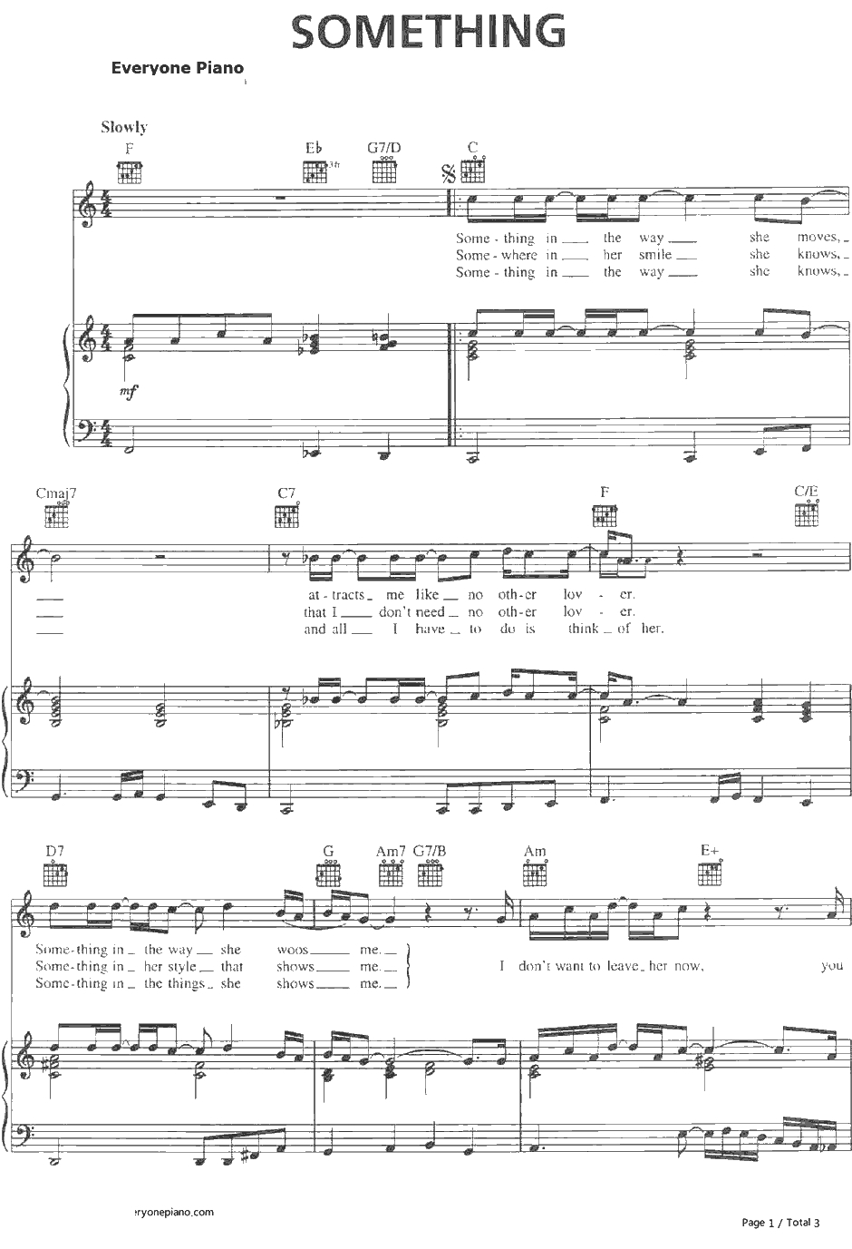 Something钢琴谱-TheBeatles1