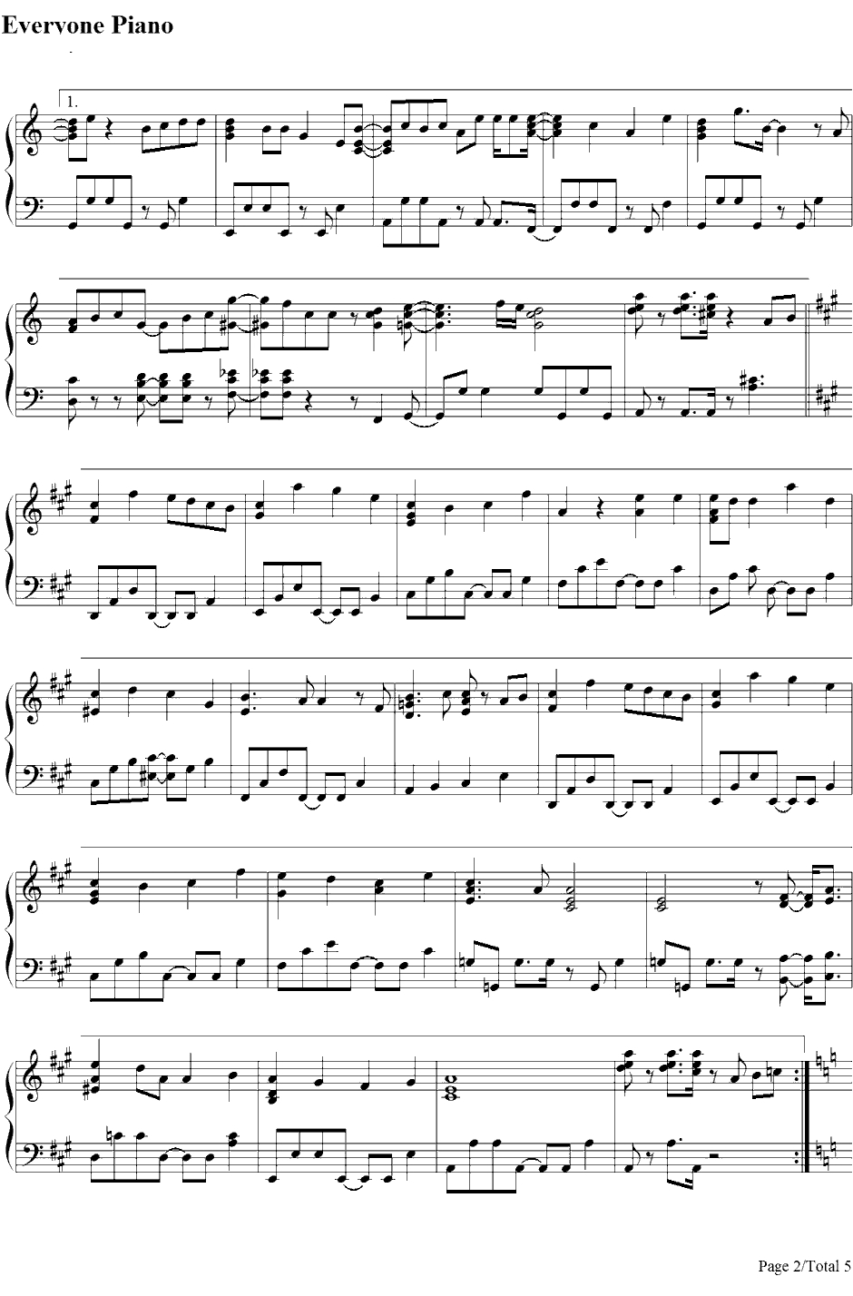 Step and Go钢琴谱-岚2