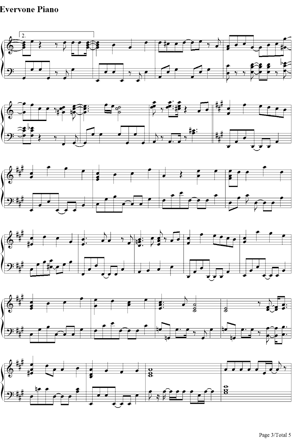 Step and Go钢琴谱-岚3