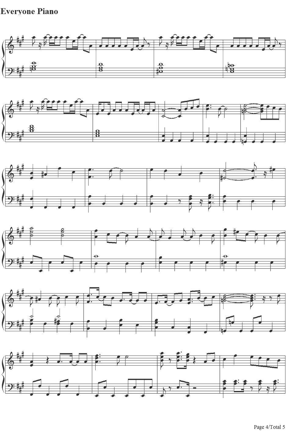 Step and Go钢琴谱-岚4