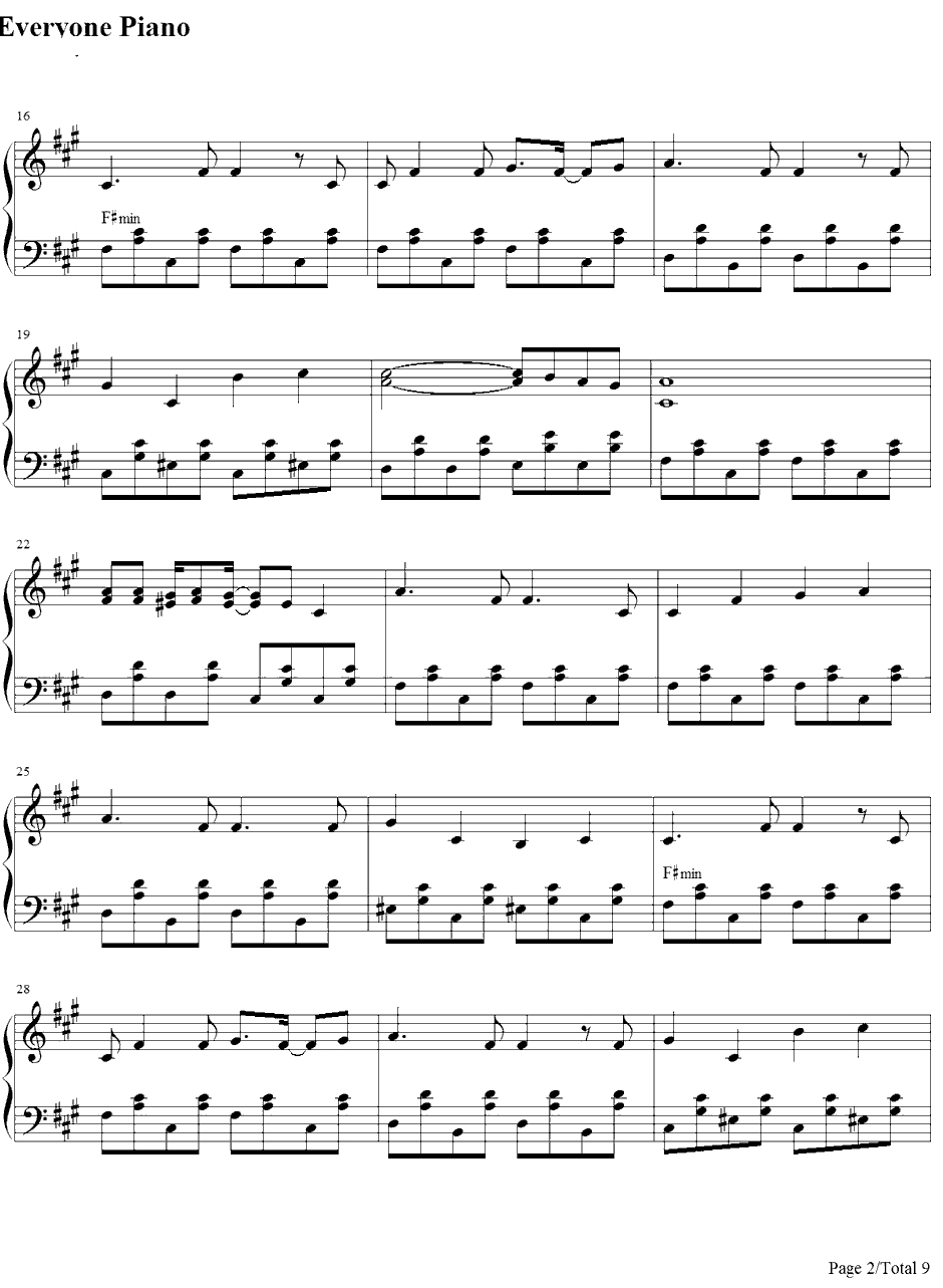 星屑ユートピア钢琴谱-巡音ルカ2