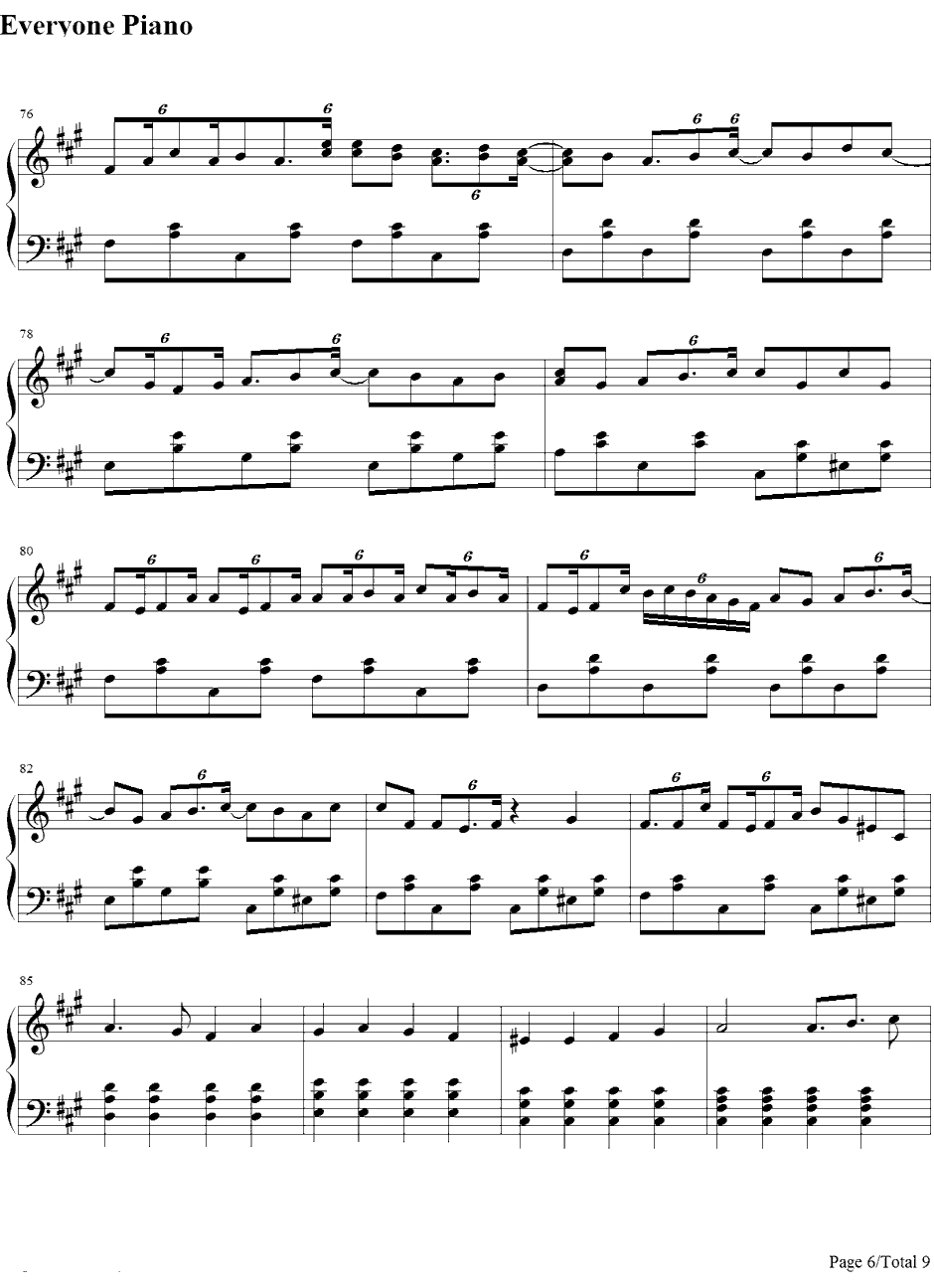 星屑ユートピア钢琴谱-巡音ルカ6