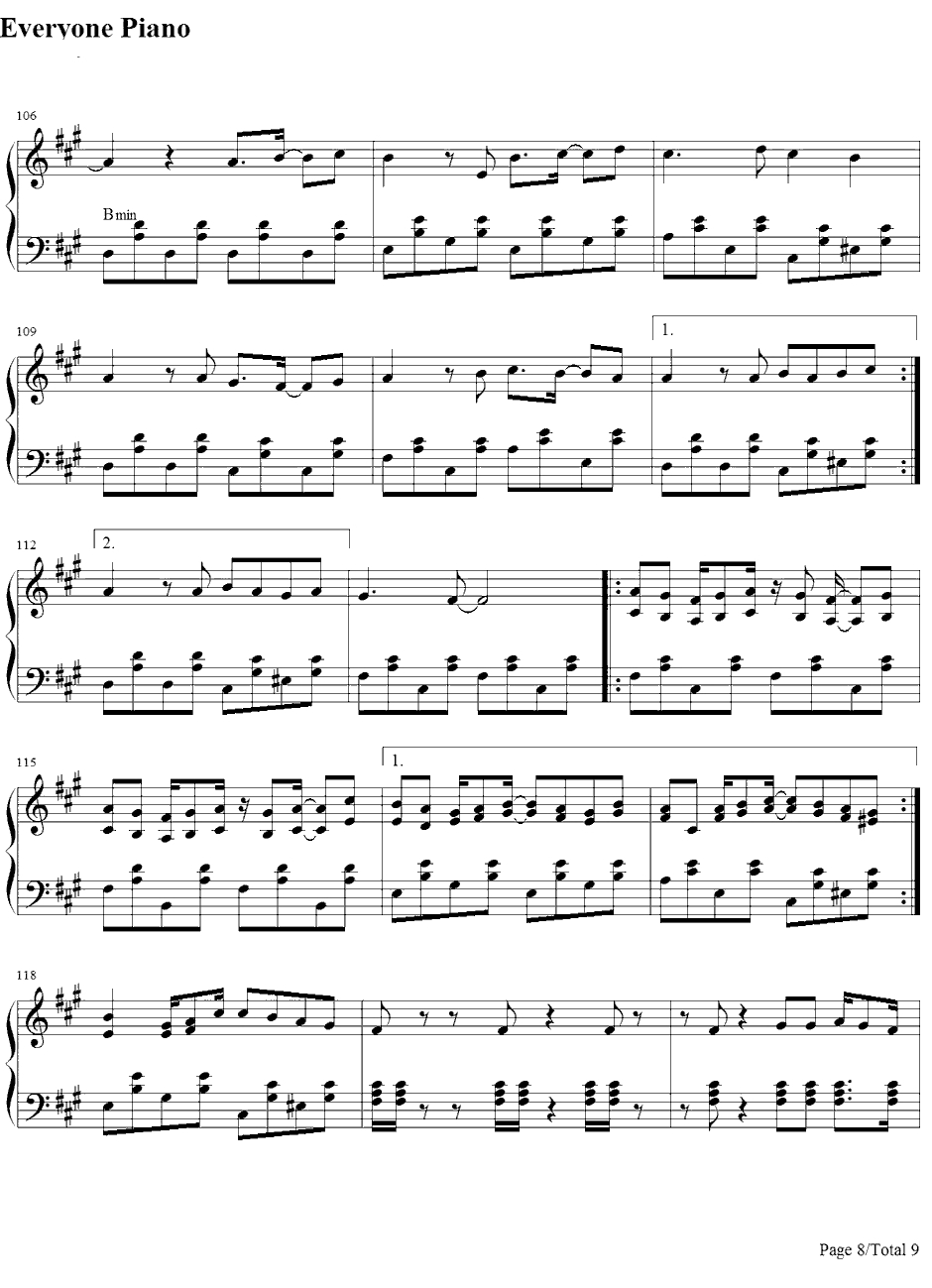 星屑ユートピア钢琴谱-巡音ルカ8