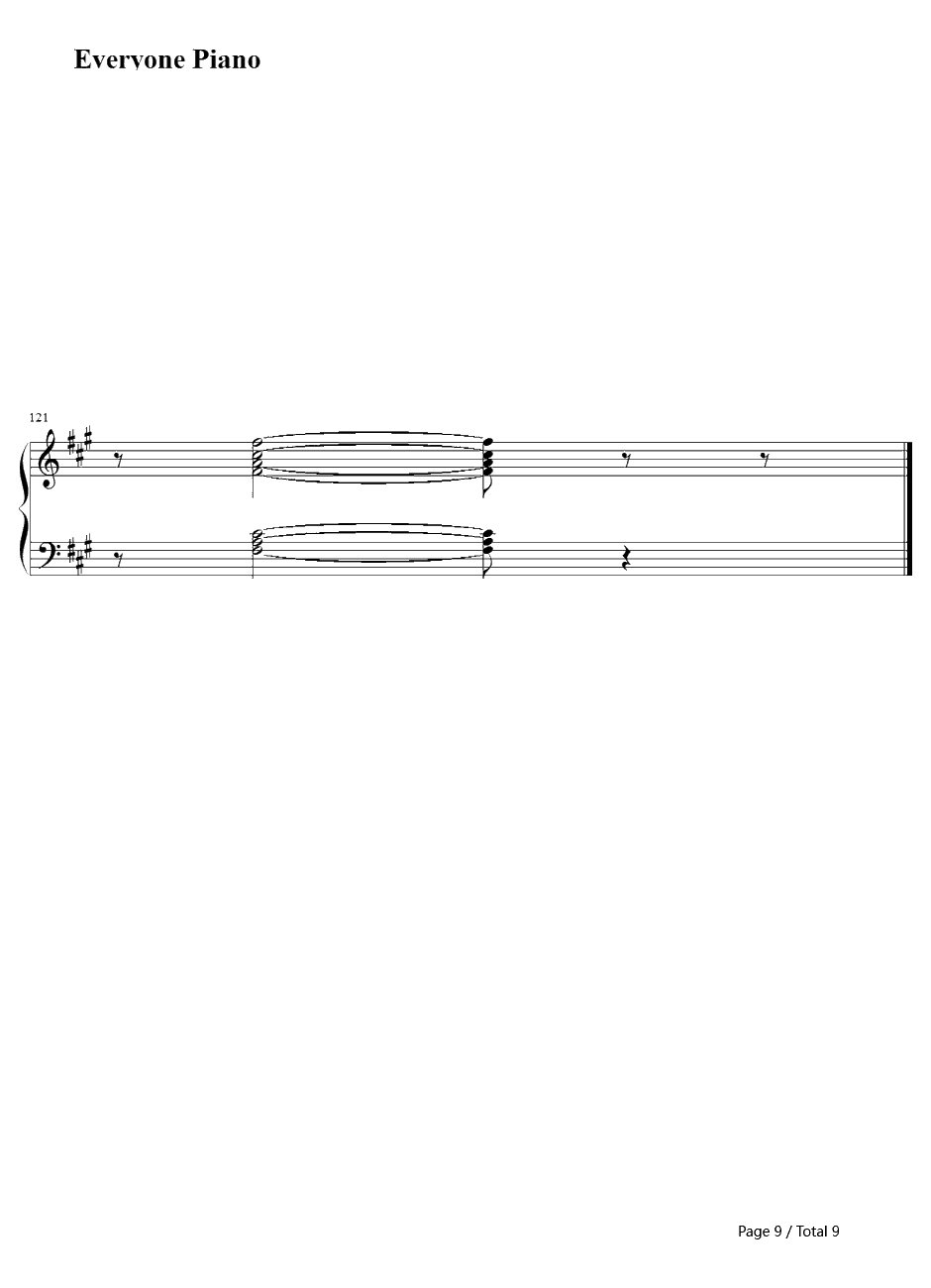 星屑ユートピア钢琴谱-巡音ルカ9