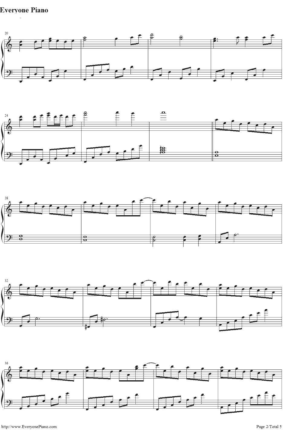 竹取飞翔　～Lunatic Princess钢琴谱-东方project-东方永夜抄～ImperishableNight.BGM2