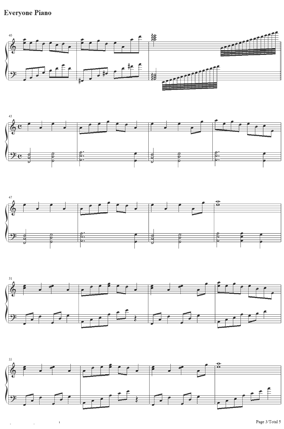 竹取飞翔　～Lunatic Princess钢琴谱-东方project-东方永夜抄～ImperishableNight.BGM3