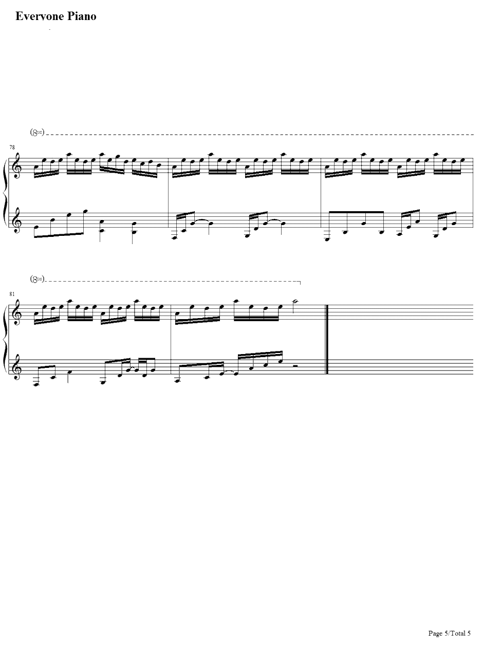 竹取飞翔　～Lunatic Princess钢琴谱-东方project-东方永夜抄～ImperishableNight.BGM5