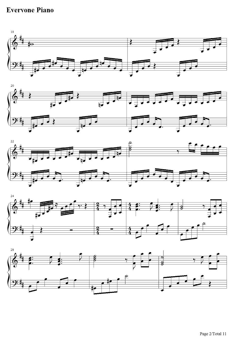 亡き王女の為のセプテット钢琴谱-东方Project-东方红魔乡～theEmbodimentofScarletDevil.主题曲2