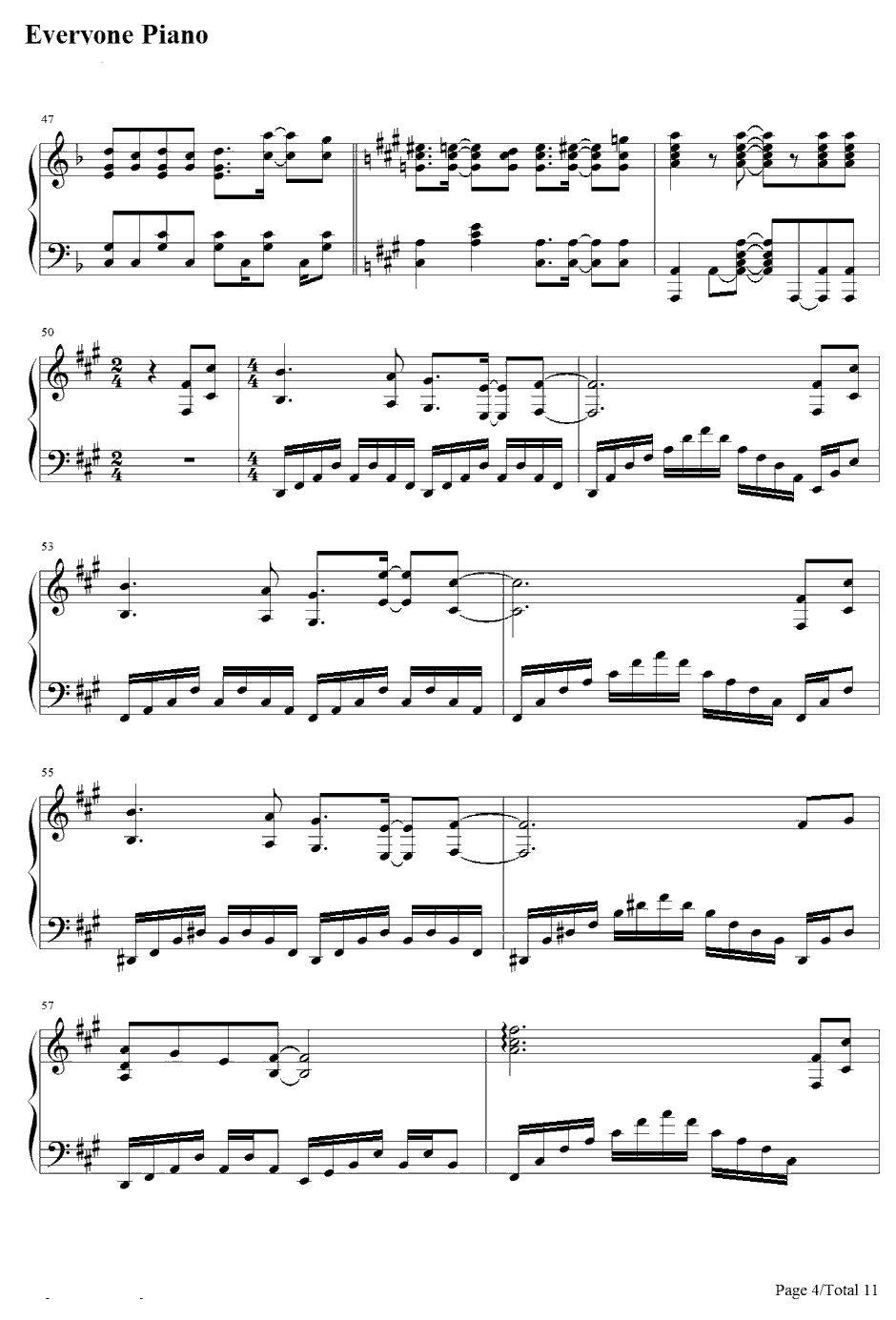 亡き王女の為のセプテット钢琴谱-东方Project-东方红魔乡～theEmbodimentofScarletDevil.主题曲4