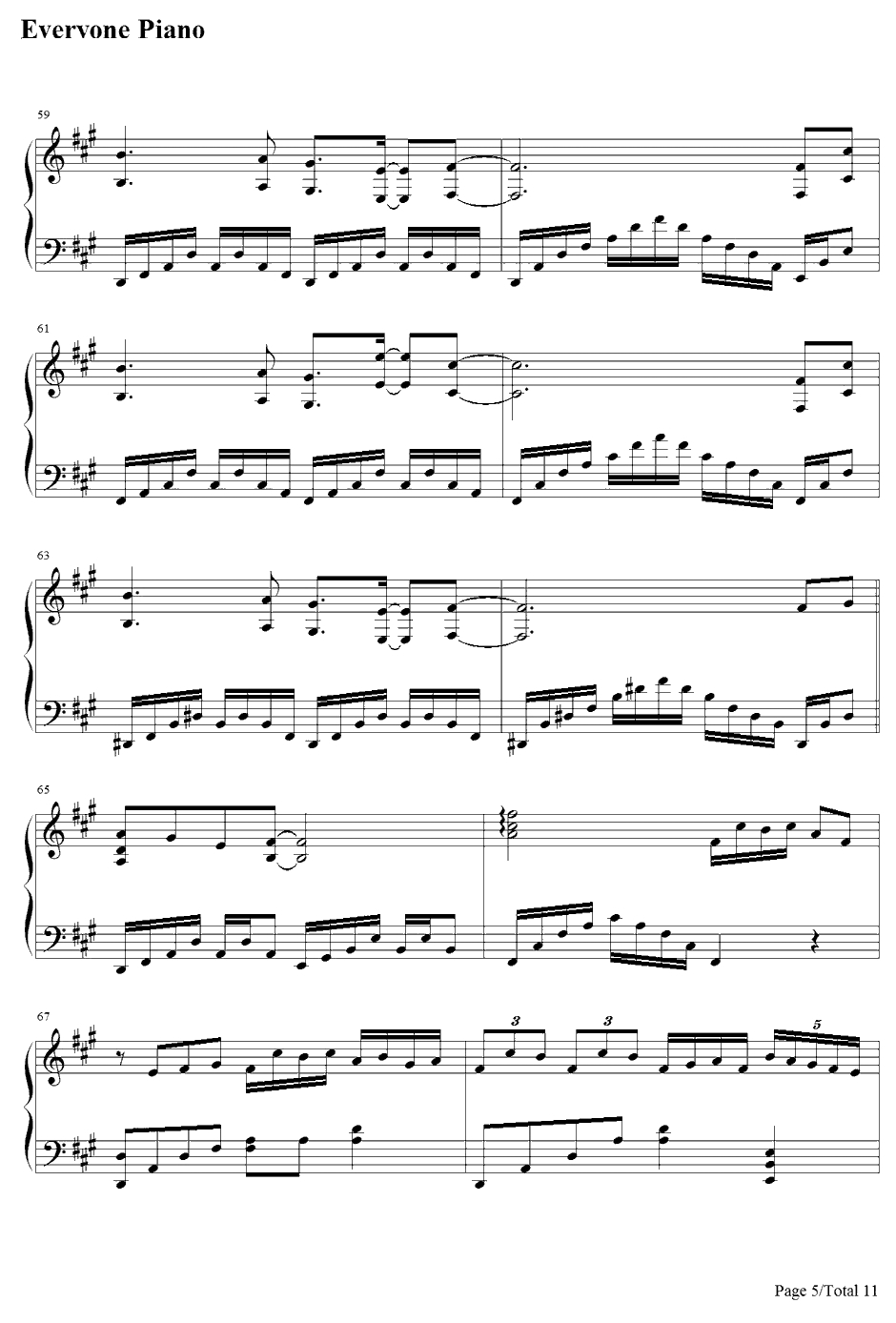 亡き王女の為のセプテット钢琴谱-东方Project-东方红魔乡～theEmbodimentofScarletDevil.主题曲5