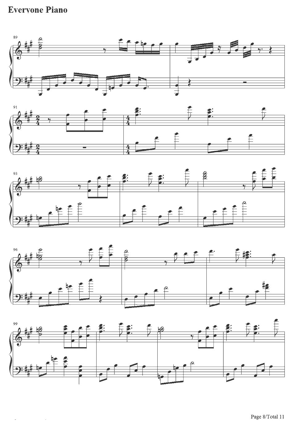 亡き王女の為のセプテット钢琴谱-东方Project-东方红魔乡～theEmbodimentofScarletDevil.主题曲8