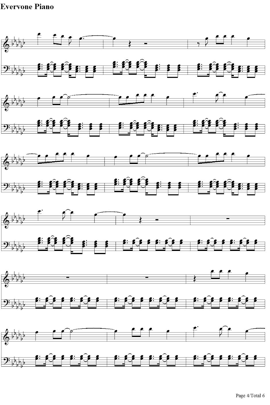 We Found Love钢琴谱-RihannaftCalvinHarris4