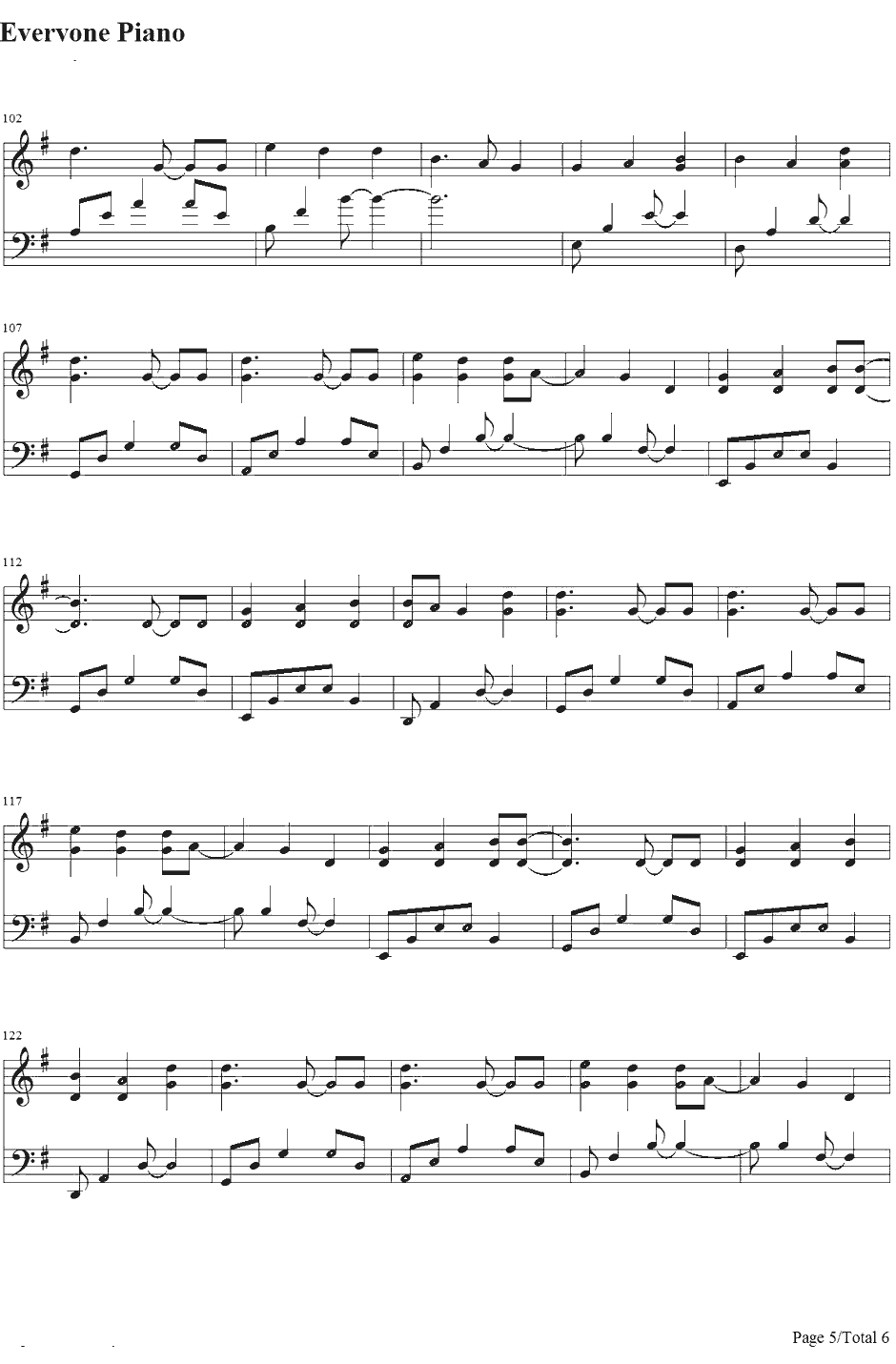 You and Me钢琴谱-Lifehouse5