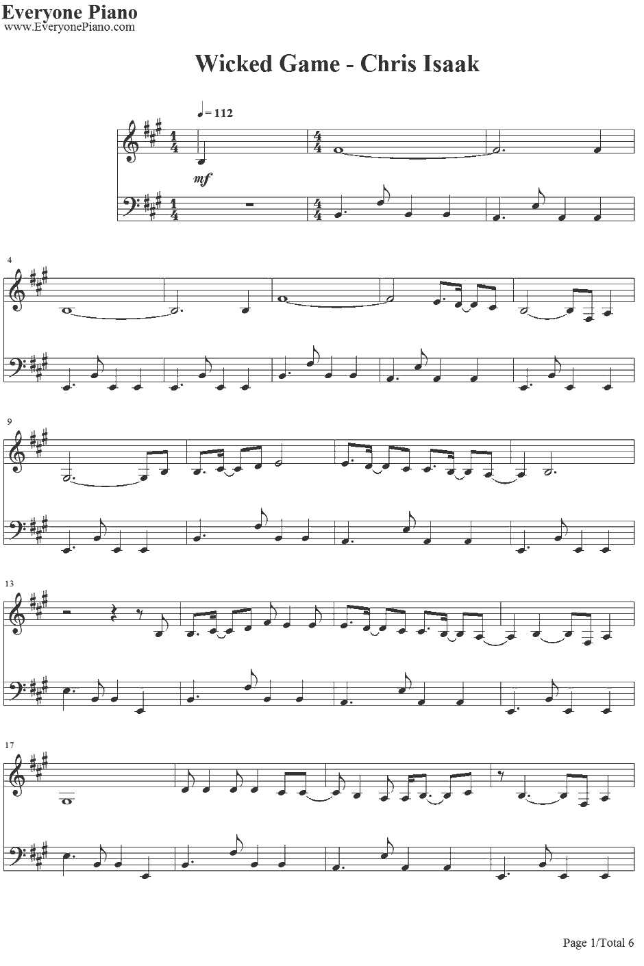 Wicked Game钢琴谱-ChrisIsaak1