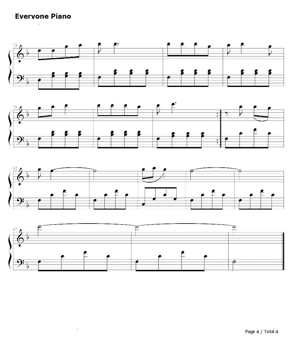 我相信钢琴谱-杨培安-08年奥运现场4