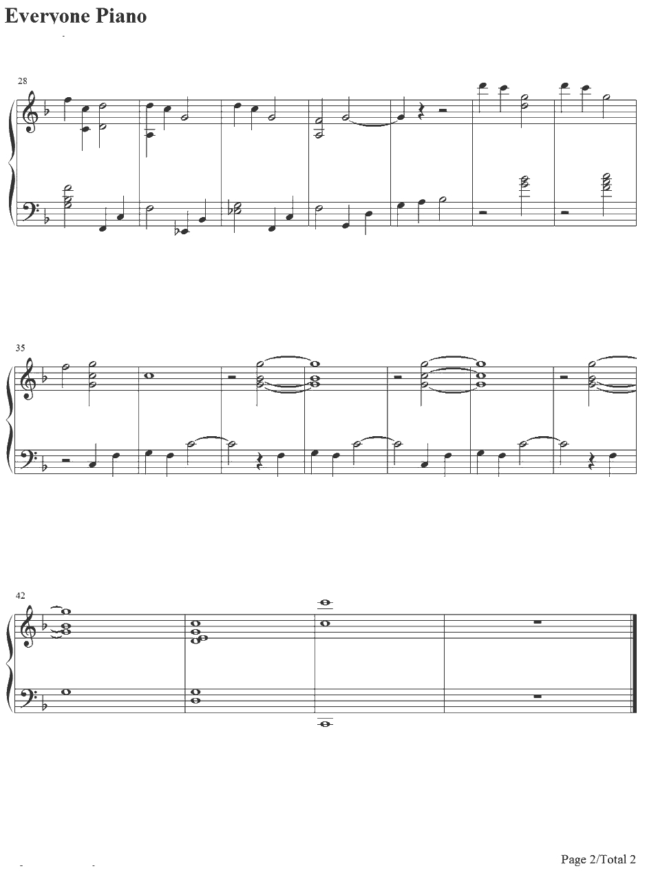 To Love's End钢琴谱-犬夜叉2