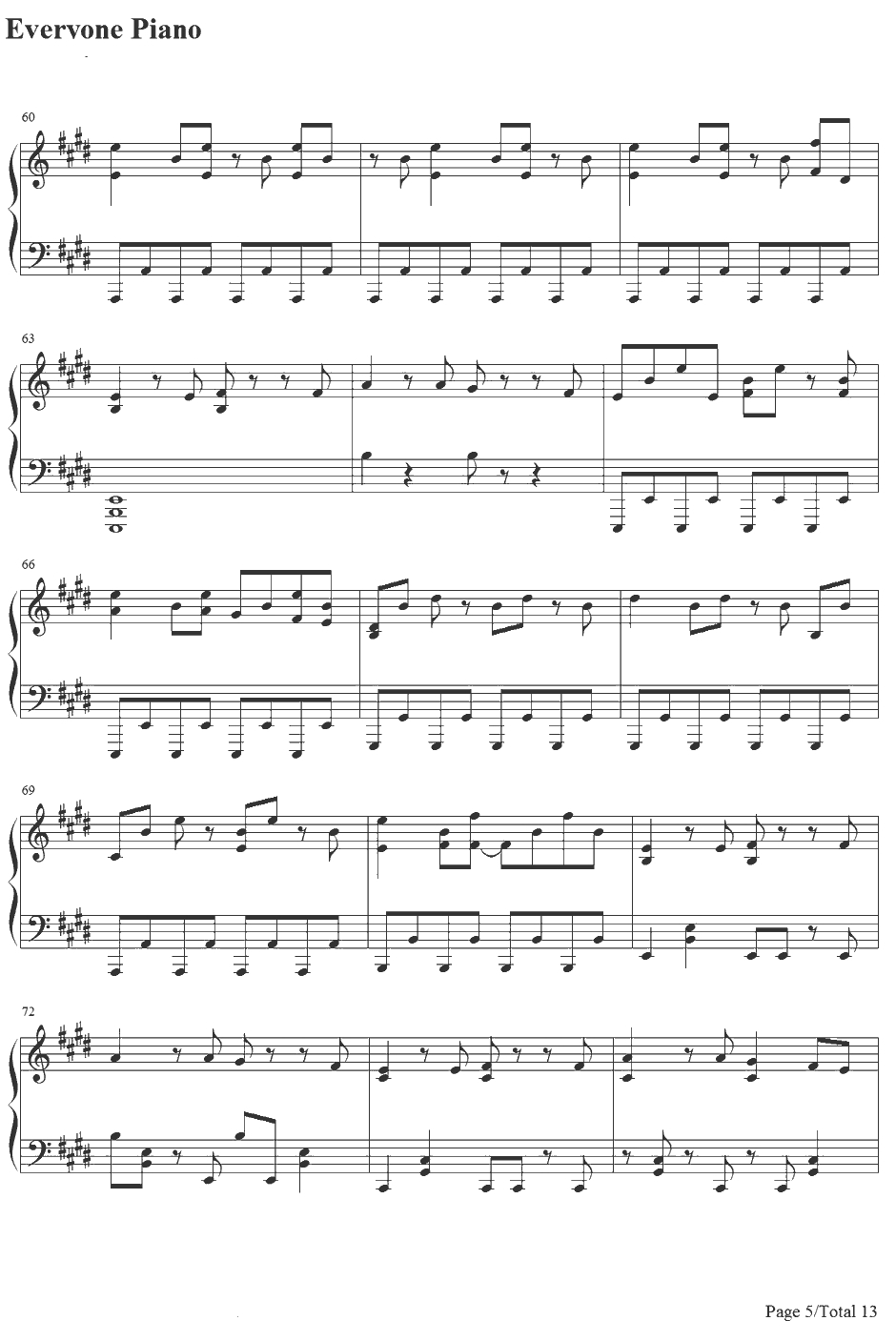 Morning Arch钢琴谱-河野マリナ-AChannelOP5