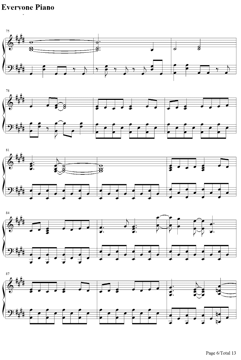 Morning Arch钢琴谱-河野マリナ-AChannelOP6