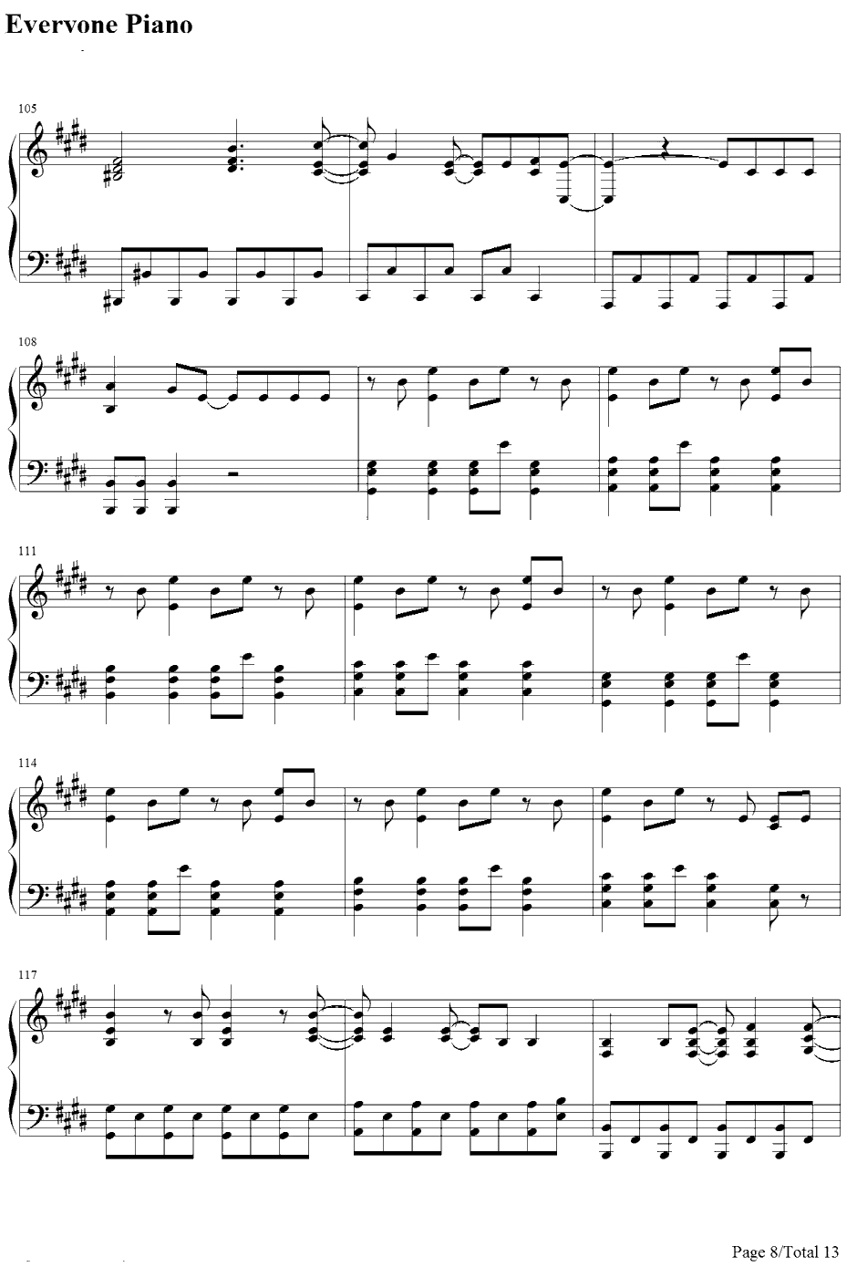 Morning Arch钢琴谱-河野マリナ-AChannelOP8